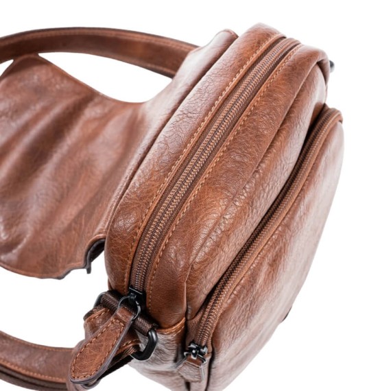 Bolsa de Tiracolo Pequena c/ Pala MATTIES Rustic Castanha | Ref. 132.4010180