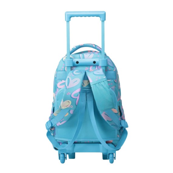 Mochila Escolar Compacta c/ Rodas Resma Totto 6JT Turquesa | Ref. 330.MA03ECO005V6JT