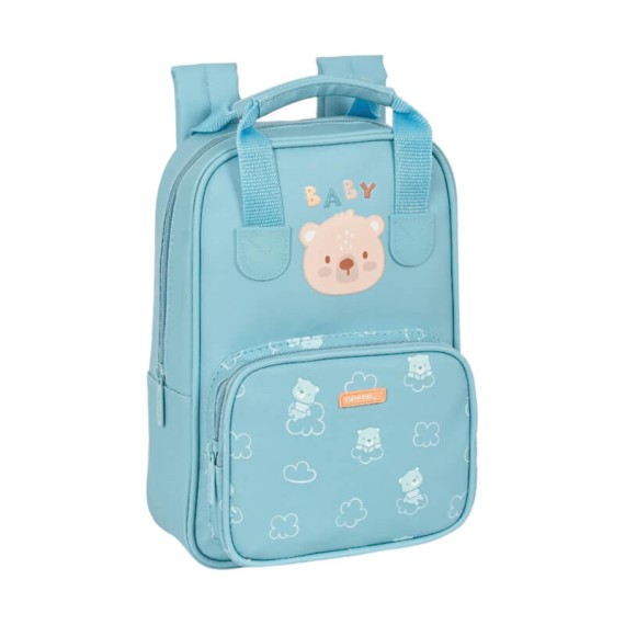 Mochila Pré-Escolar 28cm c/ Pegas Safta URSINHO Azul | Ref. 248.642394765 Mochila Pré-Escolar 28cm c/ Pegas Safta URSINHO Azul | Ref. 248.642394765
