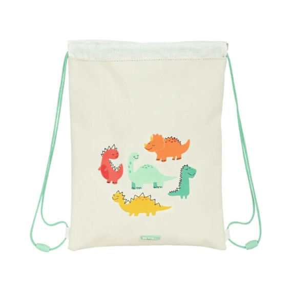 Mochila Saco Infantil Safta DINOSSAUROS Bege | Ref. 248.642392855