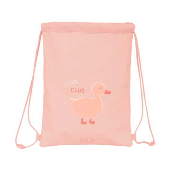 Mochila Saco Infantil Safta PATINHO Rosa | Ref. 248.642393855 Mochila Saco Infantil Safta PATINHO Rosa | Ref. 248.642393855