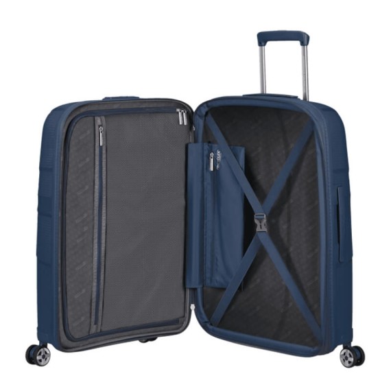 American Tourister Mala de Viagem Média 67cm 4R Exp. STARVIBE Azul Marinho | Ref. 92MD500341