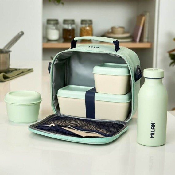 Lancheira Térmica com Recipientes Cap. 3.5L Milan S.1918 Verde | Ref. 342.08806SNCGR
