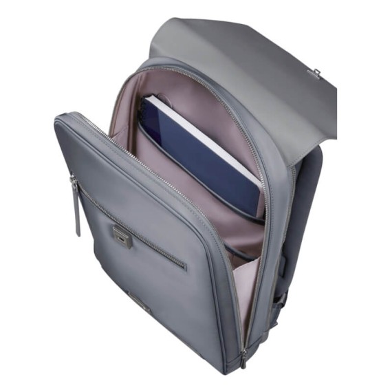 Samsonite Mochila c/ Aba para Portátil 14.1 ZALIA 3.0 Cinza | Ref. 92KM400408