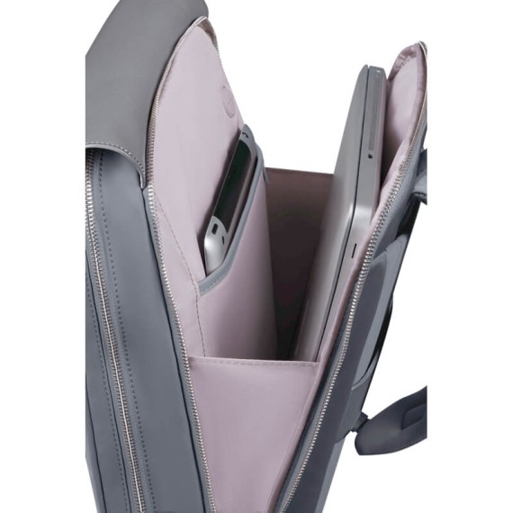 Samsonite Mochila c/ Aba para Portátil 14.1 ZALIA 3.0 Cinza | Ref. 92KM400408