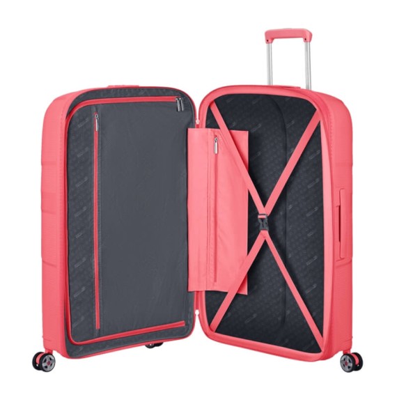 American Tourister Mala de Viagem Grande 77cm 4R Exp. STARVIBE Coral | Ref. 92MD500400