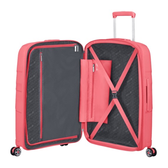 American Tourister Mala de Viagem Média 67cm 4R Exp. STARVIBE Coral | Ref. 92MD500300