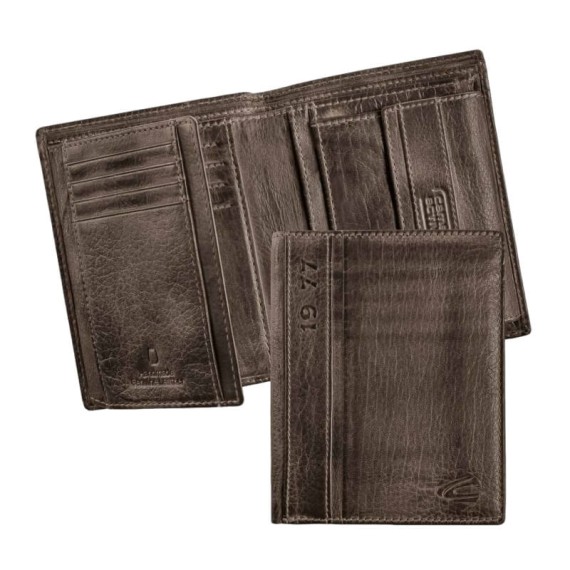 Camel Active Carteira Porta-Notas Vertical com Porta-Moedas MELBOURNE Preta | Ref. 9124770460