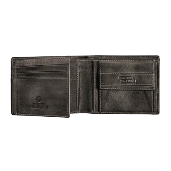 Camel Active Carteira Porta-Notas com Porta-Moedas MELBOURNE Preta | Ref. 9124770260