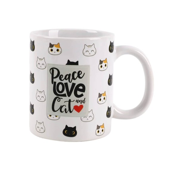 Caneca de Porcelana 295ml iTotal CAT Branca | Ref. 343.XL1890