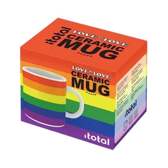 Caneca de Porcelana 295ml iTotal LOVE IS LOVE Multicolor | Ref. 343.XL2171