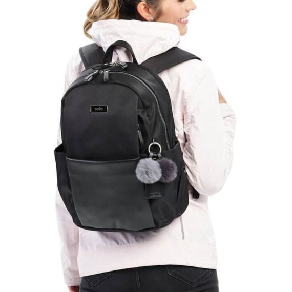 Mochila Feminina para Portátil 14” ADELAIDE 1 Totto N01 Preta | Ref. 330.MA04ADE0010N01