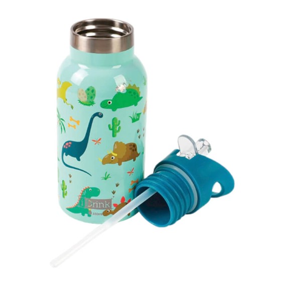 Garrafa Térmica 350ml I-Drink Kids DINO Turquesa | Ref. 343.ID0503