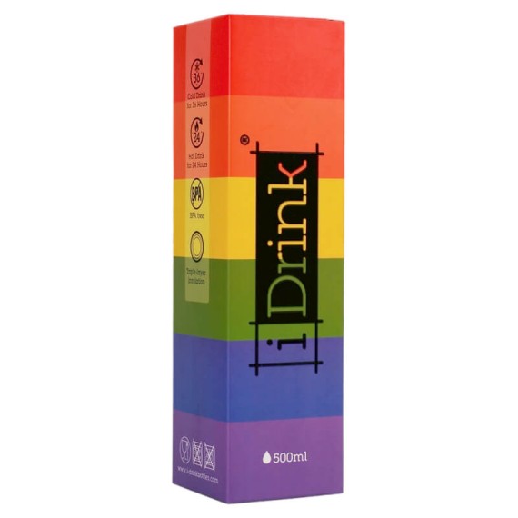 Garrafa Térmica 500ml I-Drink LOVE IS LOVE Multicolor | Ref. 343.ID0436