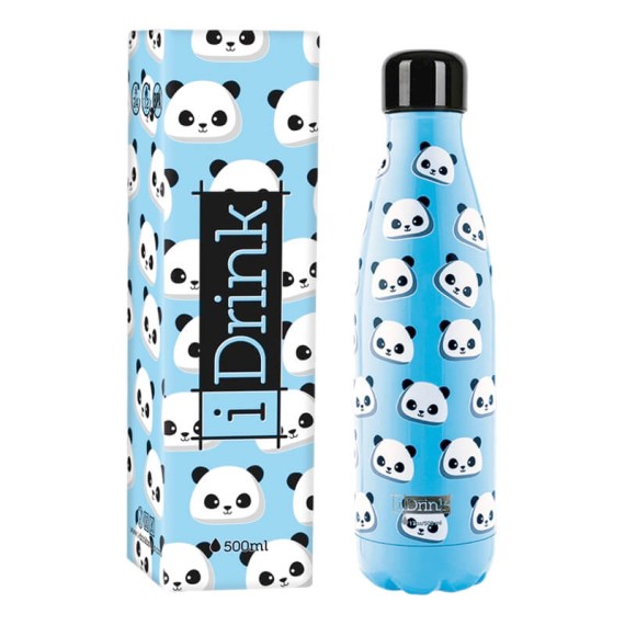 Garrafa Térmica 500ml I-Drink PANDA Azul | Ref. 343.ID0090