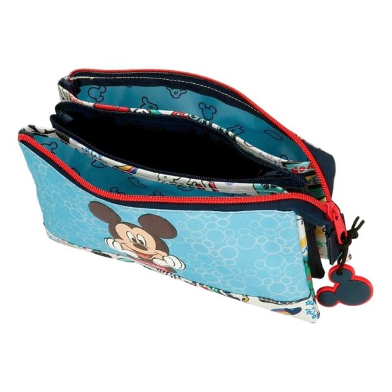 Estojo Escolar Triplo Mickey BE COOL Azul | Ref. 186.2784321