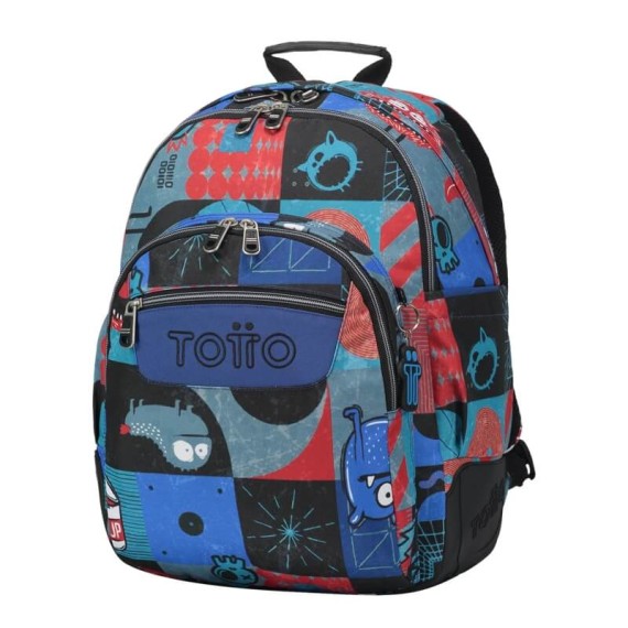 Mochila Escolar 44Cm Crayoles TOTTO 6JP Azul | Ref. 330.MA04ECO029N6JP
