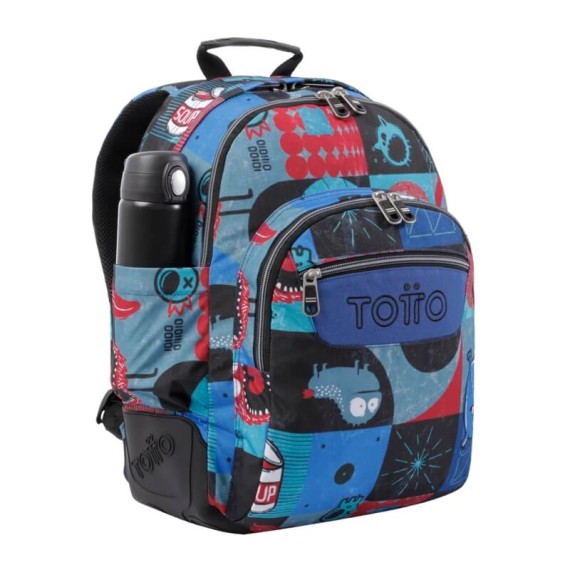 Mochila Escolar 44Cm Crayoles TOTTO 6JP Azul | Ref. 330.MA04ECO029N6JP