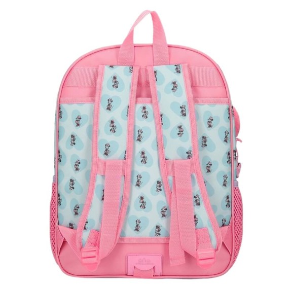 Mochila Escolar Júnior Adap. 38cm Minnie MY HAPPY PLACE Azul/Rosa | Ref. 186.27923D1 Mochila Escolar Júnior Adap. 38cm Minnie MY HAPPY PLACE Azul/Rosa | Ref. 186.27923D1