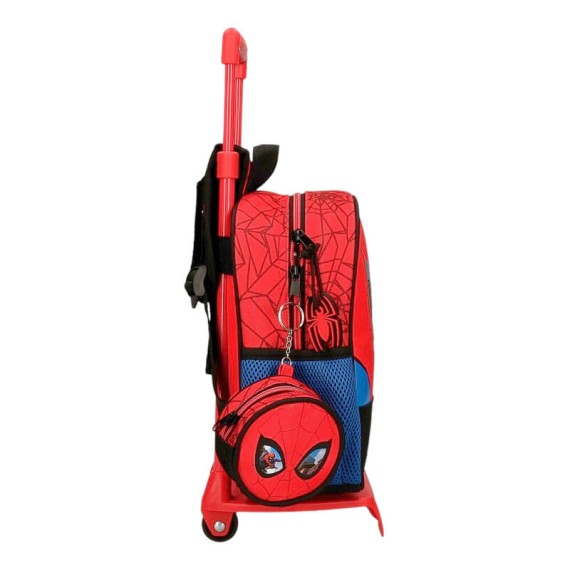 Mochila Pré-Escolar Adap. 25cm c/ Carro Spiderman PROTECTOR Vermelha | Ref. 186.28320T1
