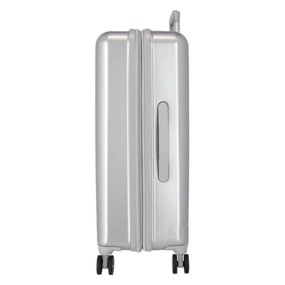 Mala de Viagem / Trolley Grande 70cm 4R Exp. Disney 100 JOYFUL Mickey Prateada | Ref. 186.3649421