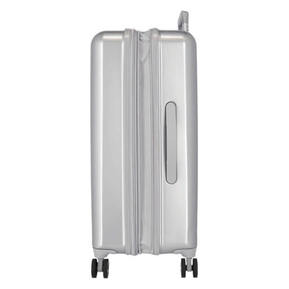 Mala de Viagem / Trolley Grande 70cm 4R Exp. Disney 100 JOYFUL Mickey Prateada | Ref. 186.3649421