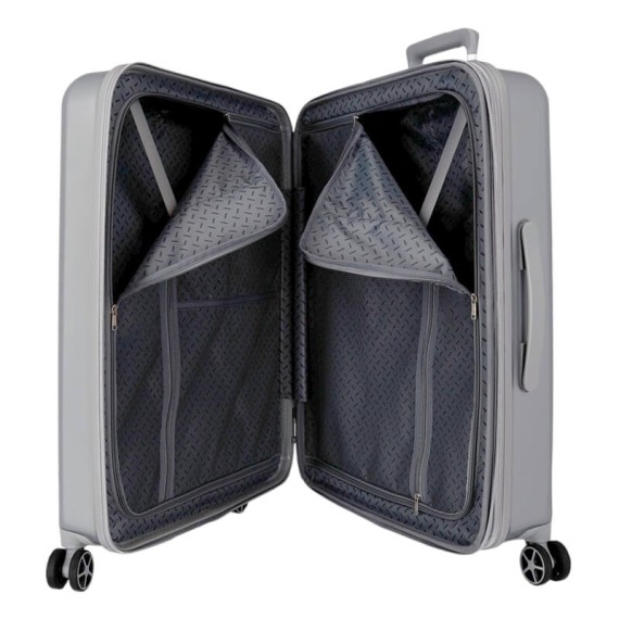 Mala de Viagem / Trolley Grande 70cm 4R Exp. Disney 100 JOYFUL Mickey Prateada | Ref. 186.3649421