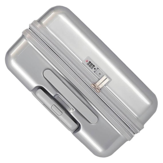 Mala de Viagem / Trolley Grande 70cm 4R Exp. Disney 100 JOYFUL Mickey Prateada | Ref. 186.3649421