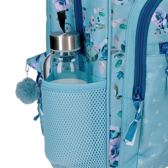Mochila Pré-Escolar 28cm Movom WILD FLOWERS Azul | Ref. 186.2752021