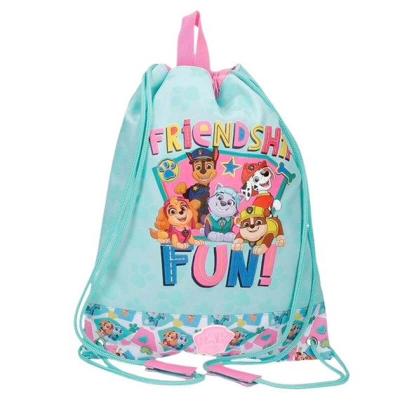Mochila Saco Paw Patrol FRIENDSHIP FUN Turquesa | Ref. 186.4933721