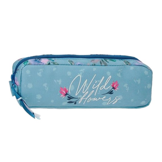 Estojo Escolar Movom WILD FLOWERS Azul | Ref. 186.2754021
