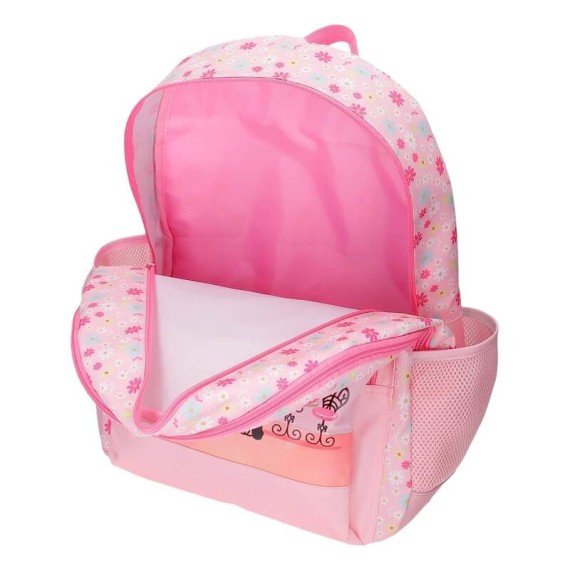 Mochila Escolar Adap. 46cm 2C Roll Road COFFEE SHOP Rosa | Ref. 186.48426D1