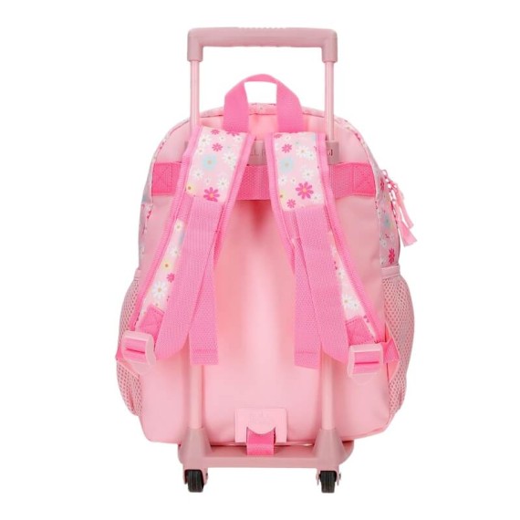 Mochila Pré-Escolar Adap. 33cm c/ Carro Roll Road COFFEE SHOP Rosa | Ref. 186.48421T1