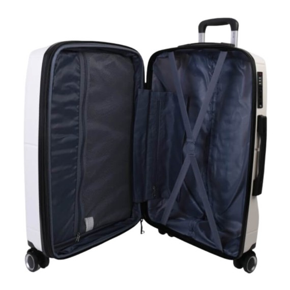 Benzi Mala de Viagem / Trolley Grande 75cm 4 Rodas Exp. BZ5711 Branca | Ref. 288.BZ5711BR-C