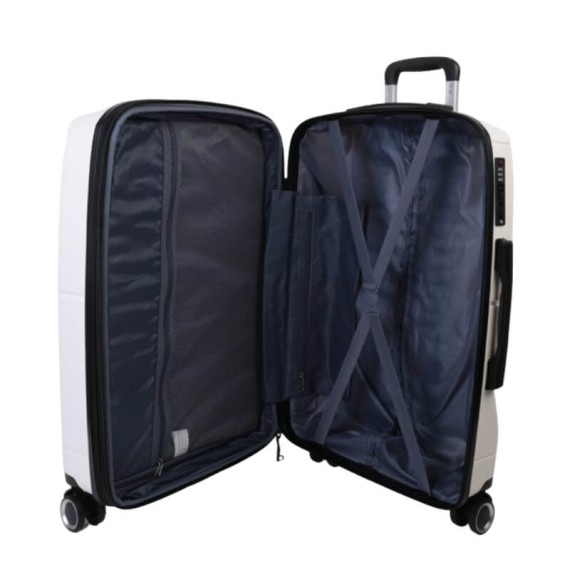 Benzi Mala de Viagem / Trolley Médio 65cm 4 Rodas BZ5711 Branca | Ref. 288.BZ5711BR-B