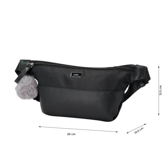 Bolsa de Cintura Feminina ADELAIDE Totto N01 Preta | Ref. 330.AC50ADE001ZN01