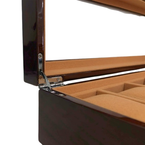 Caixa Protectora para 5 Relógios Retangular Madeira Castanho Escuro | Ref. 338.5RCE