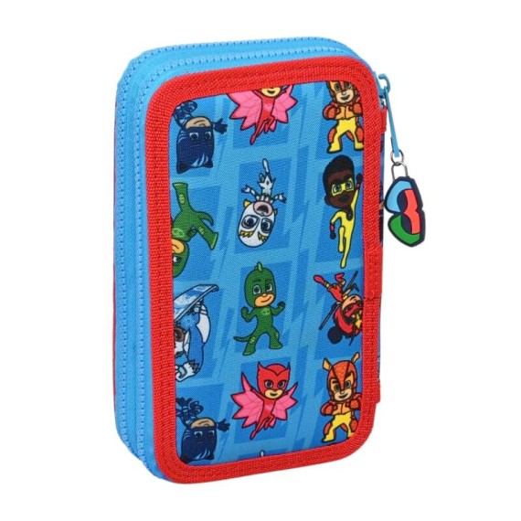 Estojo Escolar Duplo 28 Peças PJ Masks Azul | Ref. 248.412386854 Estojo Escolar Duplo 28 Peças PJ Masks Azul | Ref. 248.412386854