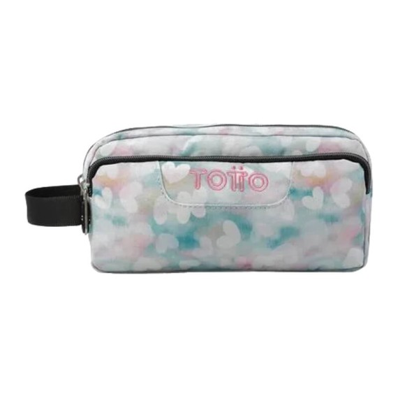 Estojo Escolar Triplo Corações Agapec Totto 4HX Pastel | Ref. 330.AC52ECO009Z4HX