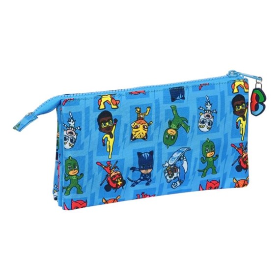 Estojo Escolar Triplo PJ MASKS Azul | Ref. 248.812386744 Estojo Escolar Triplo PJ MASKS Azul | Ref. 248.812386744