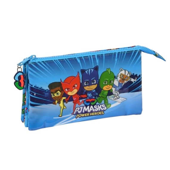 Estojo Escolar Triplo PJ MASKS Azul | Ref. 248.812386744 Estojo Escolar Triplo PJ MASKS Azul | Ref. 248.812386744