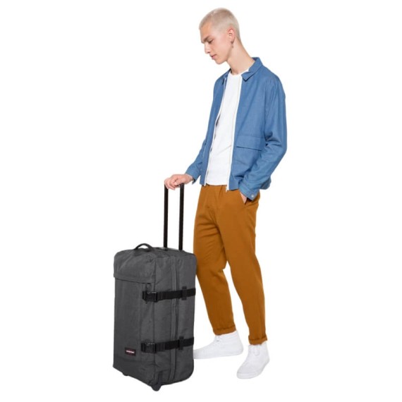 Mala de Viagem / Trolley Médio 67cm 2R Eastpak TRANVERZ M Black Denim | Ref. 267.62L77H