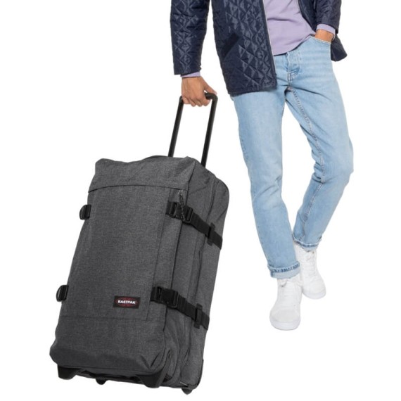 Mala de Viagem / Trolley Médio 67cm 2R Eastpak TRANVERZ M Black Denim | Ref. 267.62L77H