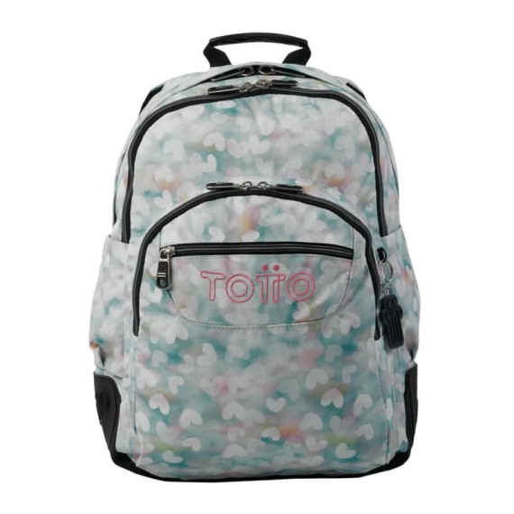 Mochila Escolar Corações 44Cm Rayol Totto Pastel | Ref. 330.MA04ECO002N4HX