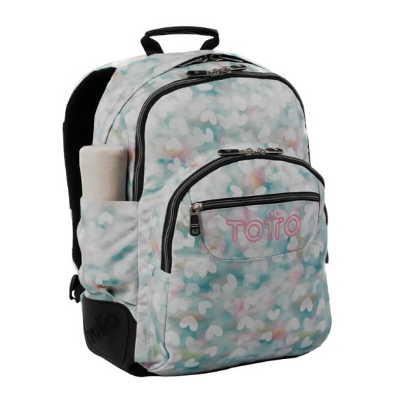 Mochila Escolar Corações 44Cm Rayol Totto Pastel | Ref. 330.MA04ECO002N4HX