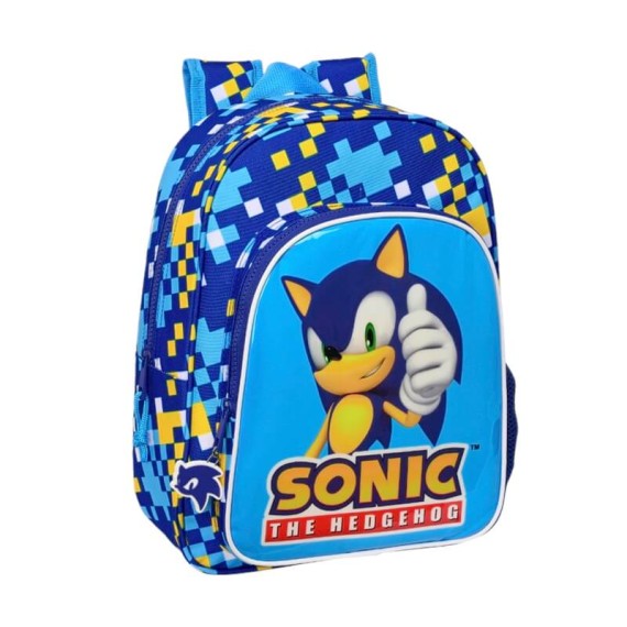 Mochila Infantil Adap. 34cm Sonic SPEED Azul | Ref. 248.612395185