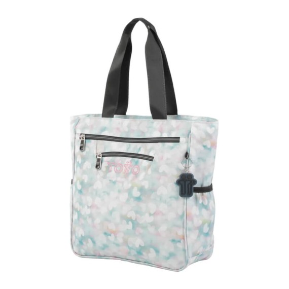 Saco Shopping Corações Cutara Totto 4HX Pastel | Ref. 330.MA02ECO00204HX