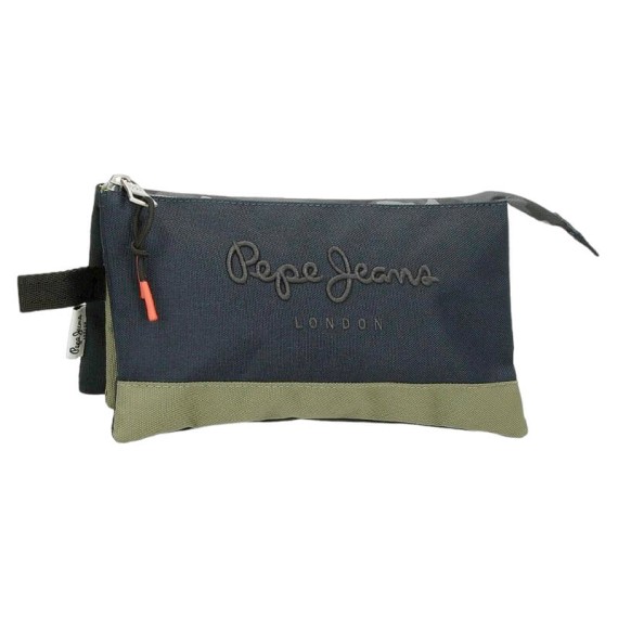 Estojo Escolar Triplo Pepe Jeans CROMWELL Azul Escuro | Ref. 186.6774321