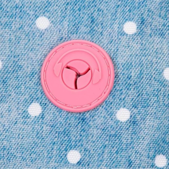 Mochila Escolar Adap. 42cm 2C c/ Carro Enso LITTLE DREAMS Azul | Ref. 186.94926T1