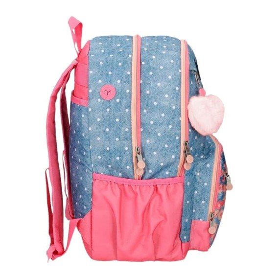 Mochila Escolar Adap. 44cm 2C Enso LITTLE DREAMS Azul | Ref. 186.94927D1